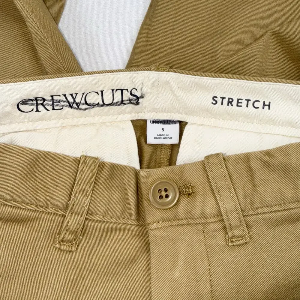 J Crew Crewcuts Boys 770 Straight Fit Stretch Chino Pant Size 5 Caramel